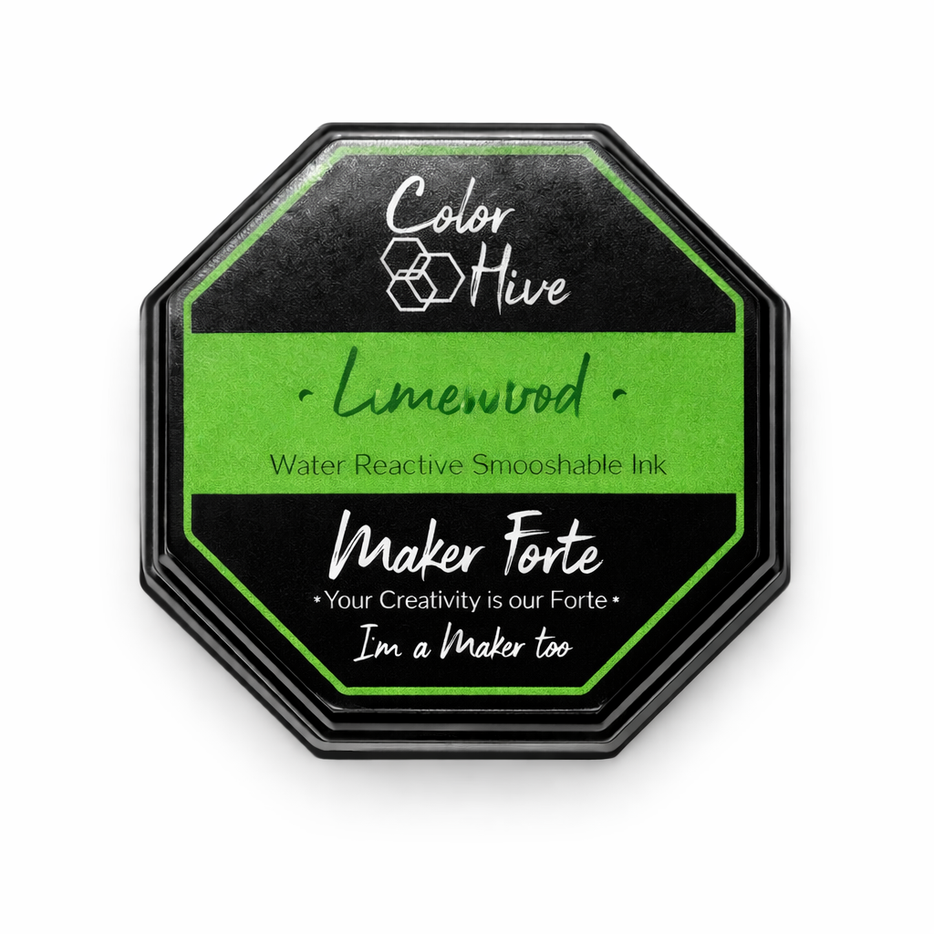 Limewired Color Hive Ink Pad – Water Reactive Smooshable Neon Green Dye Ink for Blending & Stamping