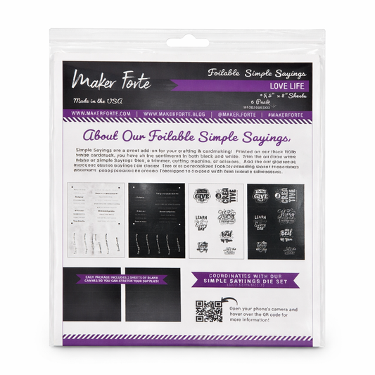 Love Life – Foilable Simple Sayings | Toner Reactive Motivational Sentiments by Maker Forte