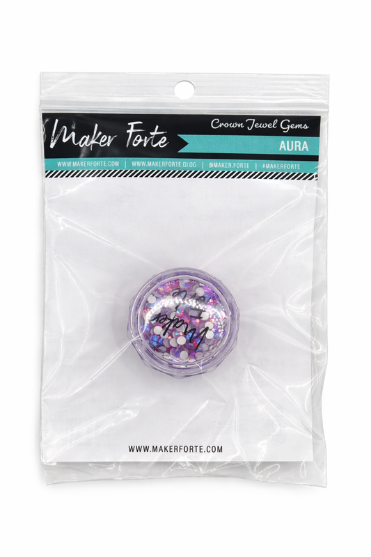 Aura Crown Jewel Gems – Iridescent Lavender & Pastel Flat Back Embellishments | Maker Forte