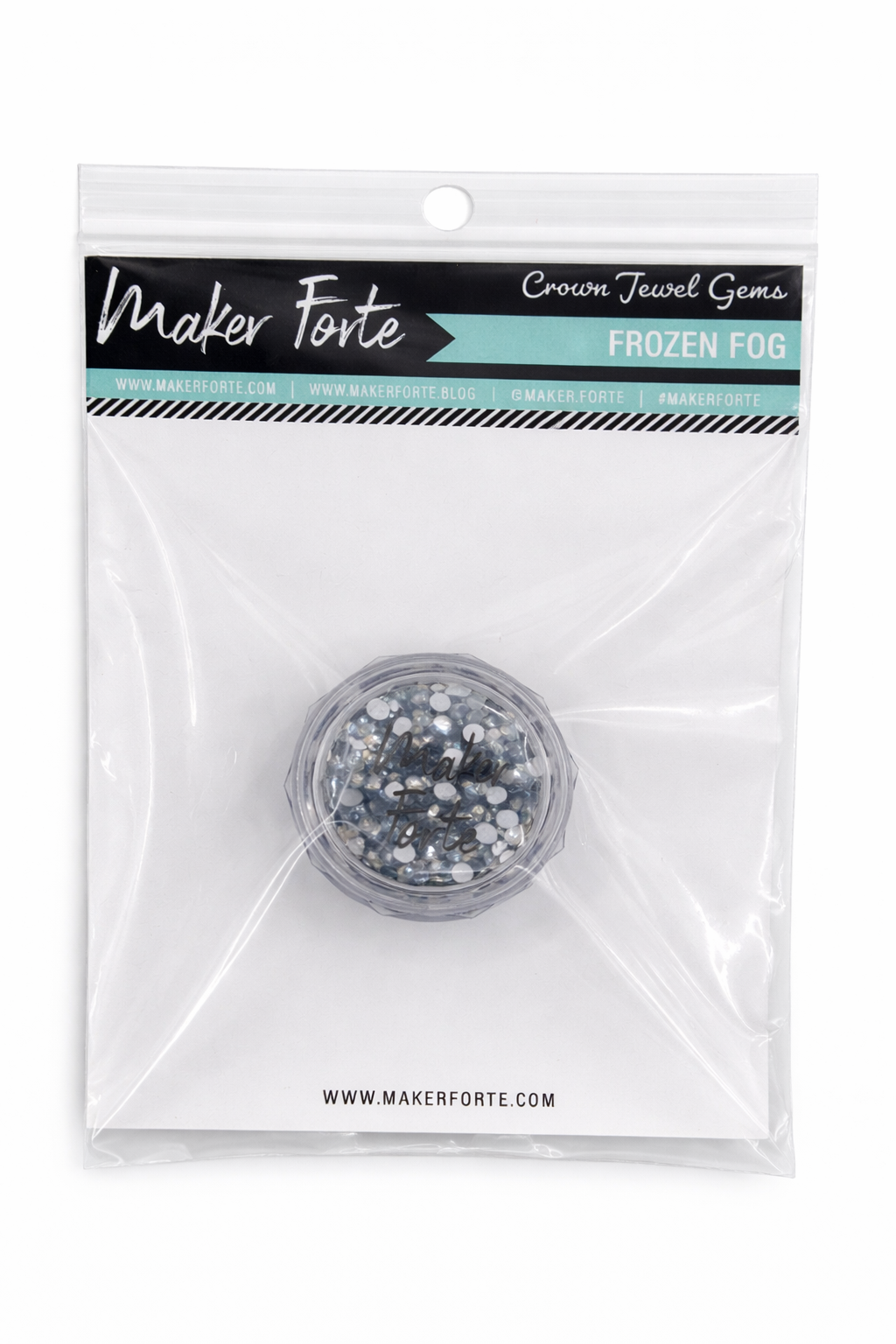 Frozen Fog Crown Jewel Gems – Icy Silver Grey Flat Back Embellishments | Maker Forte