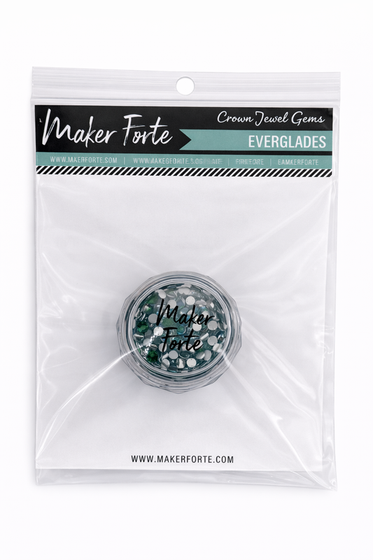 Everglades Crown Jewel Gems – Deep Teal Blue-Green Flat Back Embellishments | Maker Forte