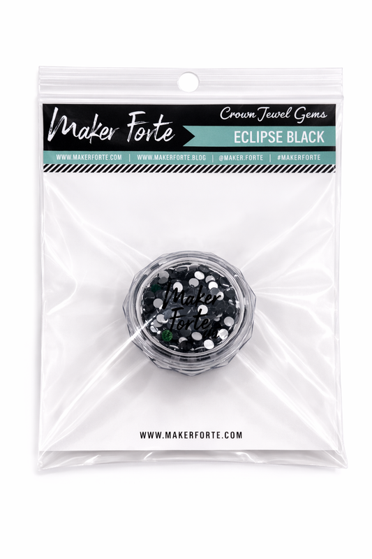 Eclipse Black Crown Jewel Gems – Deep Black Flat Back Embellishments | Maker Forte