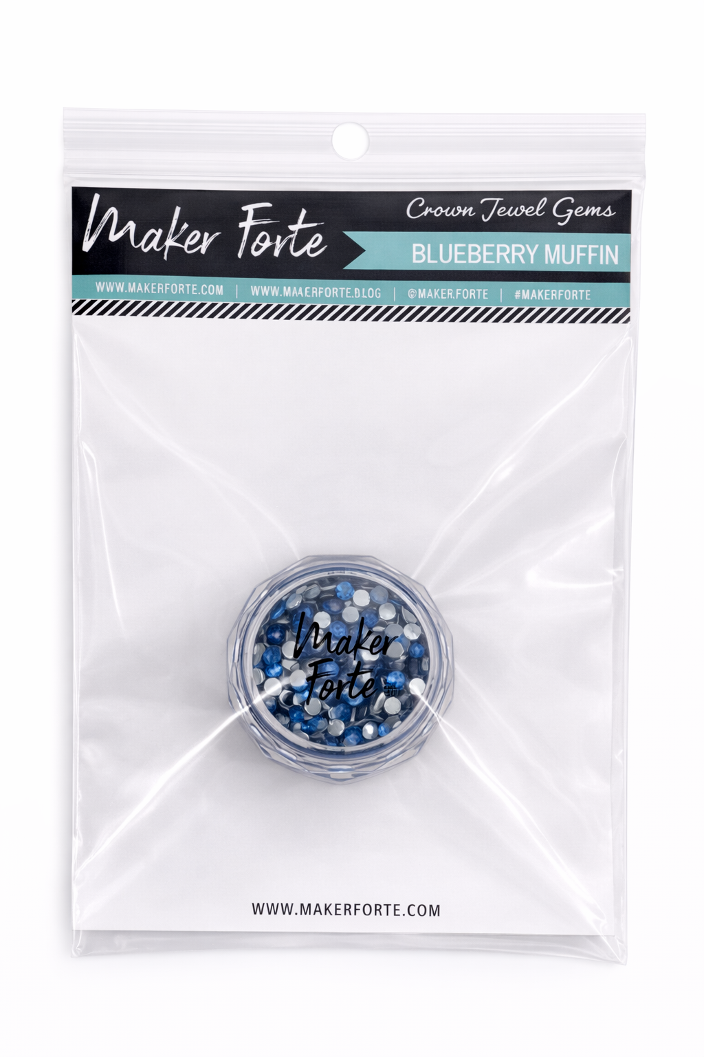 Blueberry Muffin Crown Jewel Gems – Deep Navy Blue Flat Back Embellishments | Maker Forte