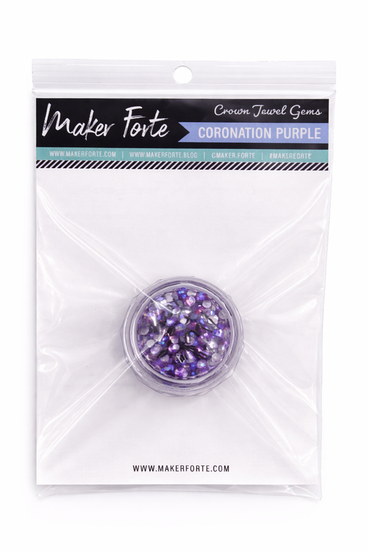 Coronation Purple Crown Jewel Gems – Royal Purple Iridescent Flat Back Embellishments | Maker Forte
