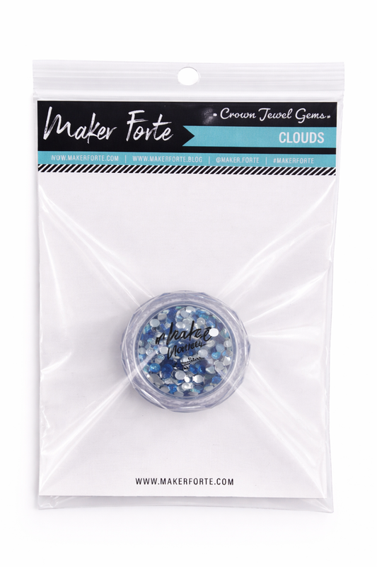 Clouds Crown Jewel Gems – Soft Sky Blue Flat Back Embellishments | Maker Forte