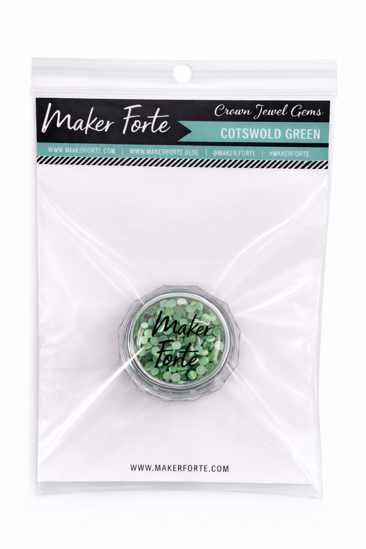 Cotswold Green Crown Jewel Gems – Sage Olive Flat Back Embellishments | Maker Forte