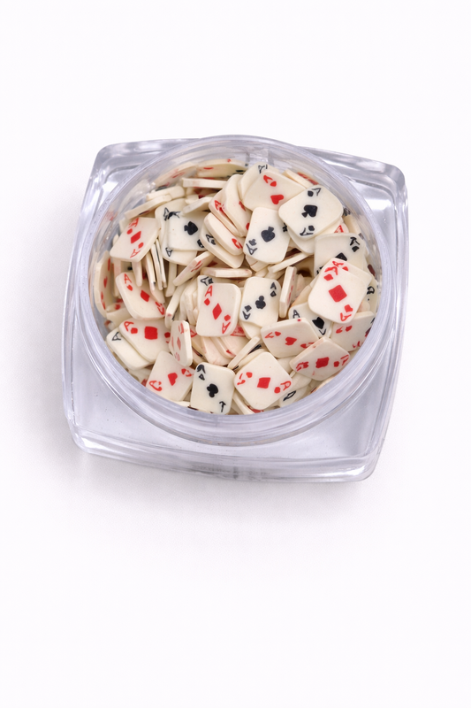 Playing Cards Clay Slices – Poker & Casino Polymer Clay Embellishments | Shaker Filler, Resin Add-Ins & Card Making Décor