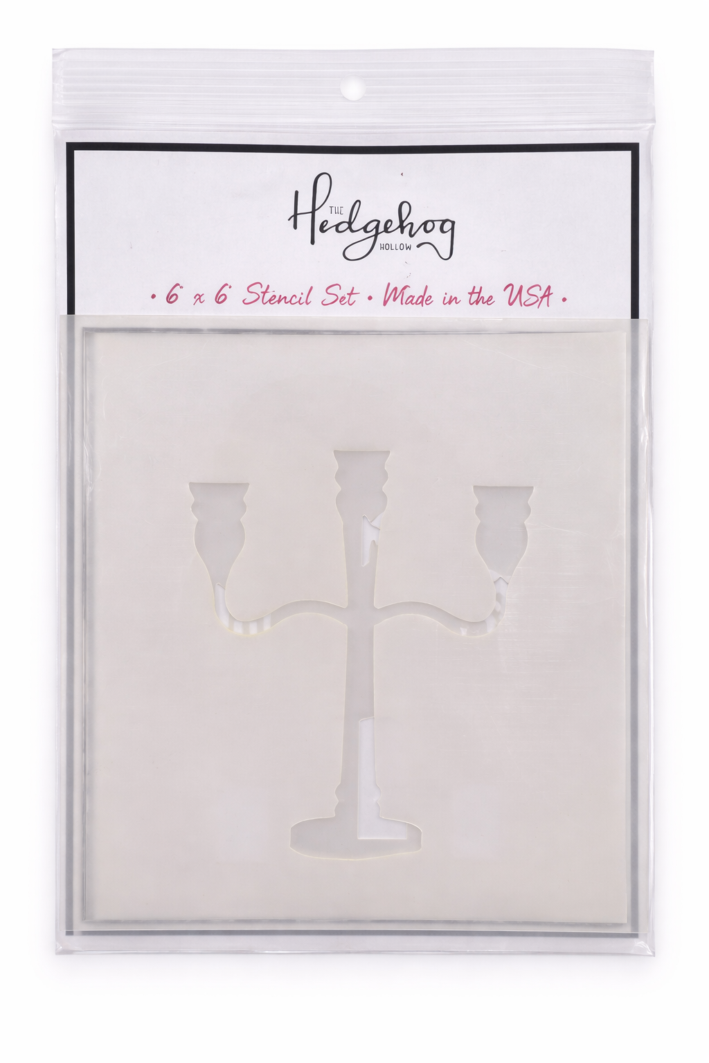 Layered Candelabra Stencil Set – 6x6 Halloween & Gothic Background Stencil | Made in USA