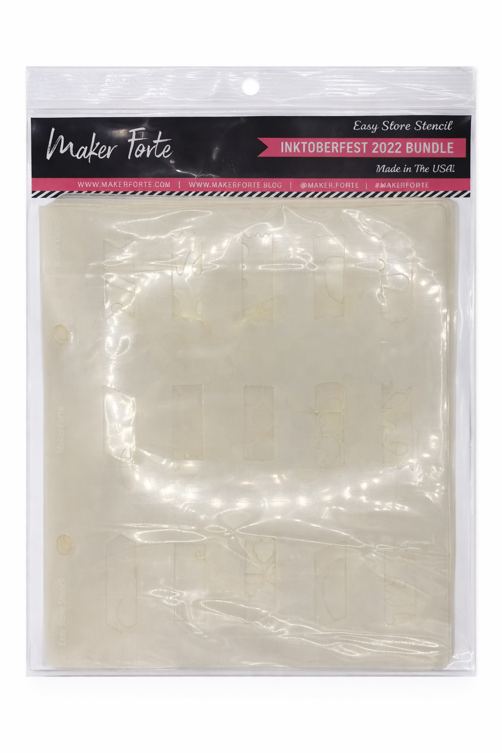 Inktoberfest 2022 Stencil Bundle – Easy Store Swatching & Supply Organization Set | Made in USA