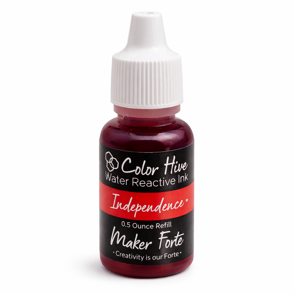 Independence Re-Inker – Deep Patriotic Red Water Reactive Ink Refill | Maker Forte