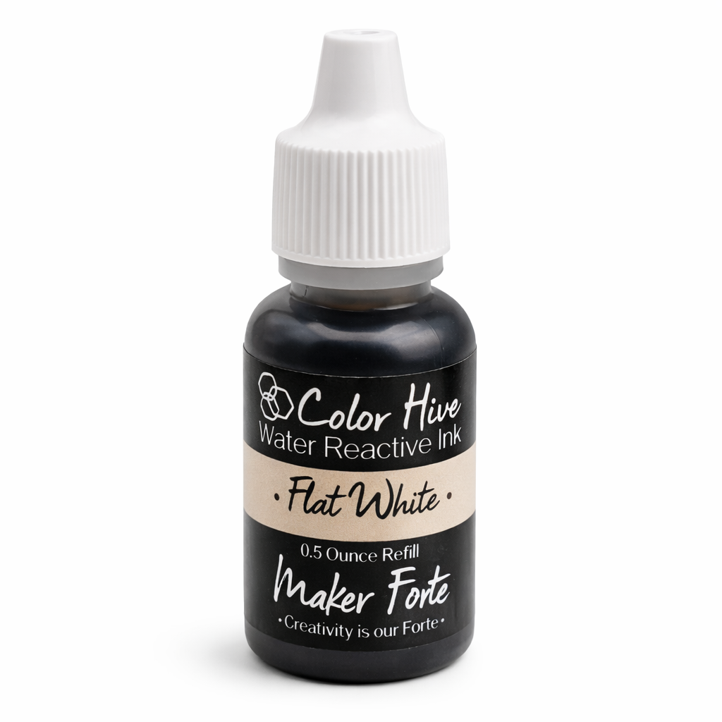 Flat White Re-Inker – Crisp White Water Reactive Ink Refill | Maker Forte
