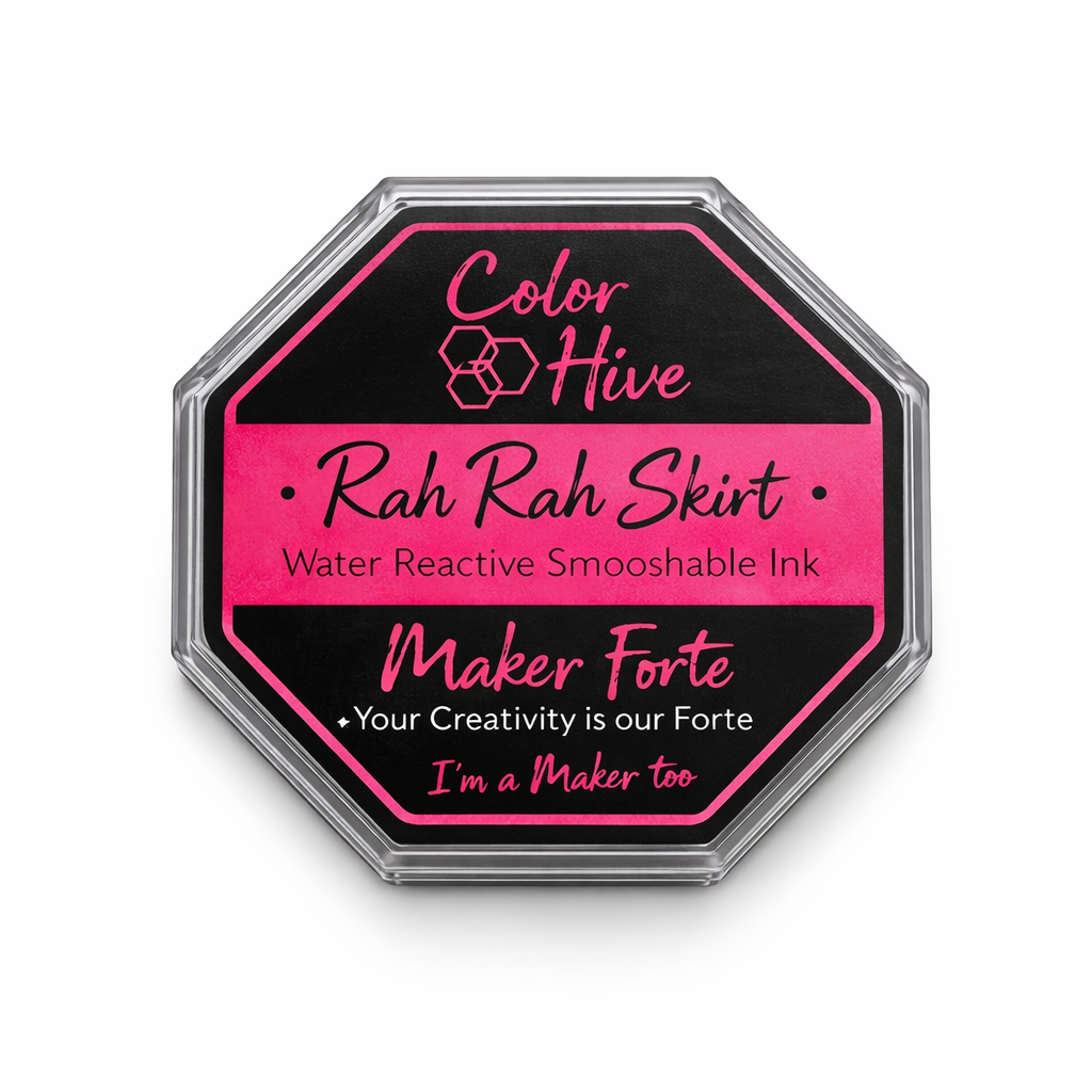 Rah Rah Skirt Ink Pad – Bold Hot Pink Water Reactive Ink | Maker Forte