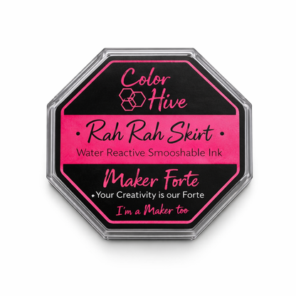 Rah Rah Skirt Ink Pad – Bold Hot Pink Water Reactive Ink | Maker Forte