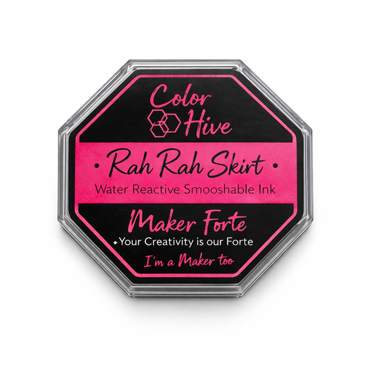Rah Rah Skirt Ink Pad – Bold Hot Pink Water Reactive Ink | Maker Forte