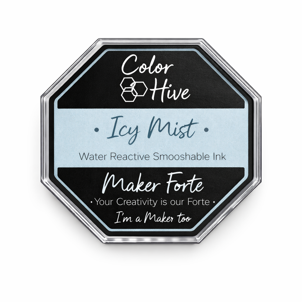 Icy Mist Ink Pad – Soft Cool Blue Water Reactive Ink | Maker Forte