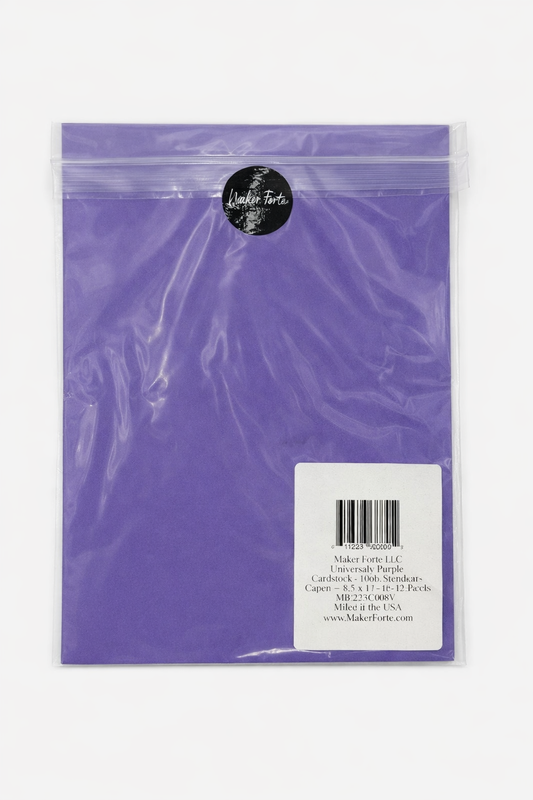 Grape Cardstock – 8.5 x 11 – 65 lb Colored Core – 10 Pack – Milled in America