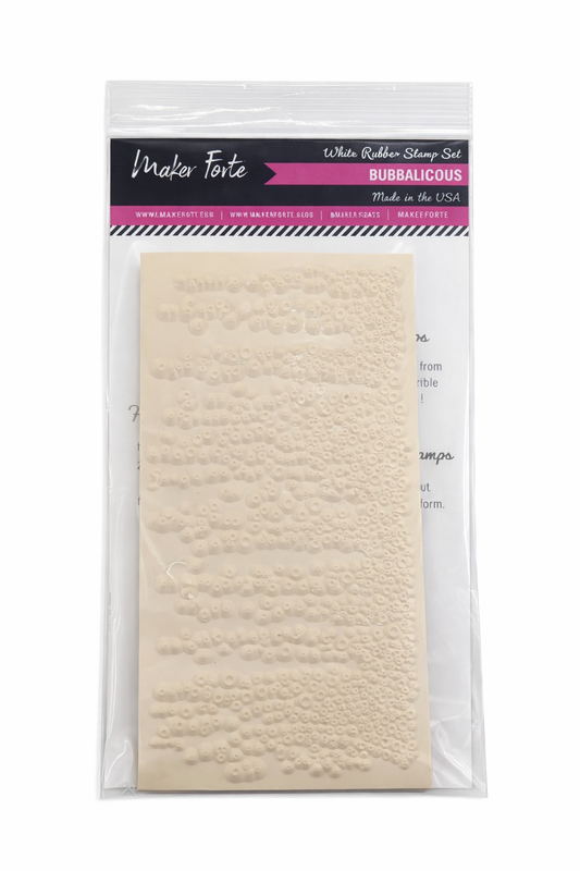 Bubblicious White Rubber Stamp – Bubble Background Texture – Made in the USA