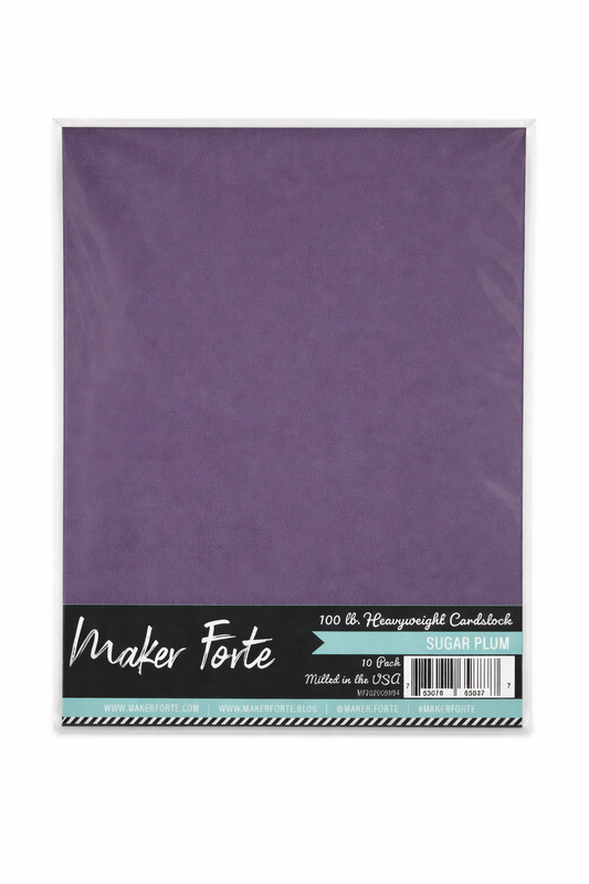 Sugar Plum Cardstock – 100 lb Heavyweight – 8.5" x 11" – 10 Pack – Made in USA