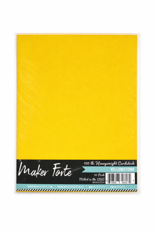 Yellowstone Cardstock – 100 lb Heavyweight – 8.5" x 11" – 10 Pack – Made in USA