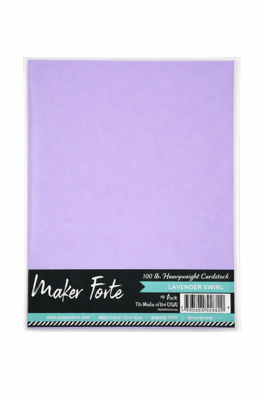Lavender Swirl Cardstock – 100 lb Heavyweight – 8.5" x 11" – 10 Pack – Made in USA
