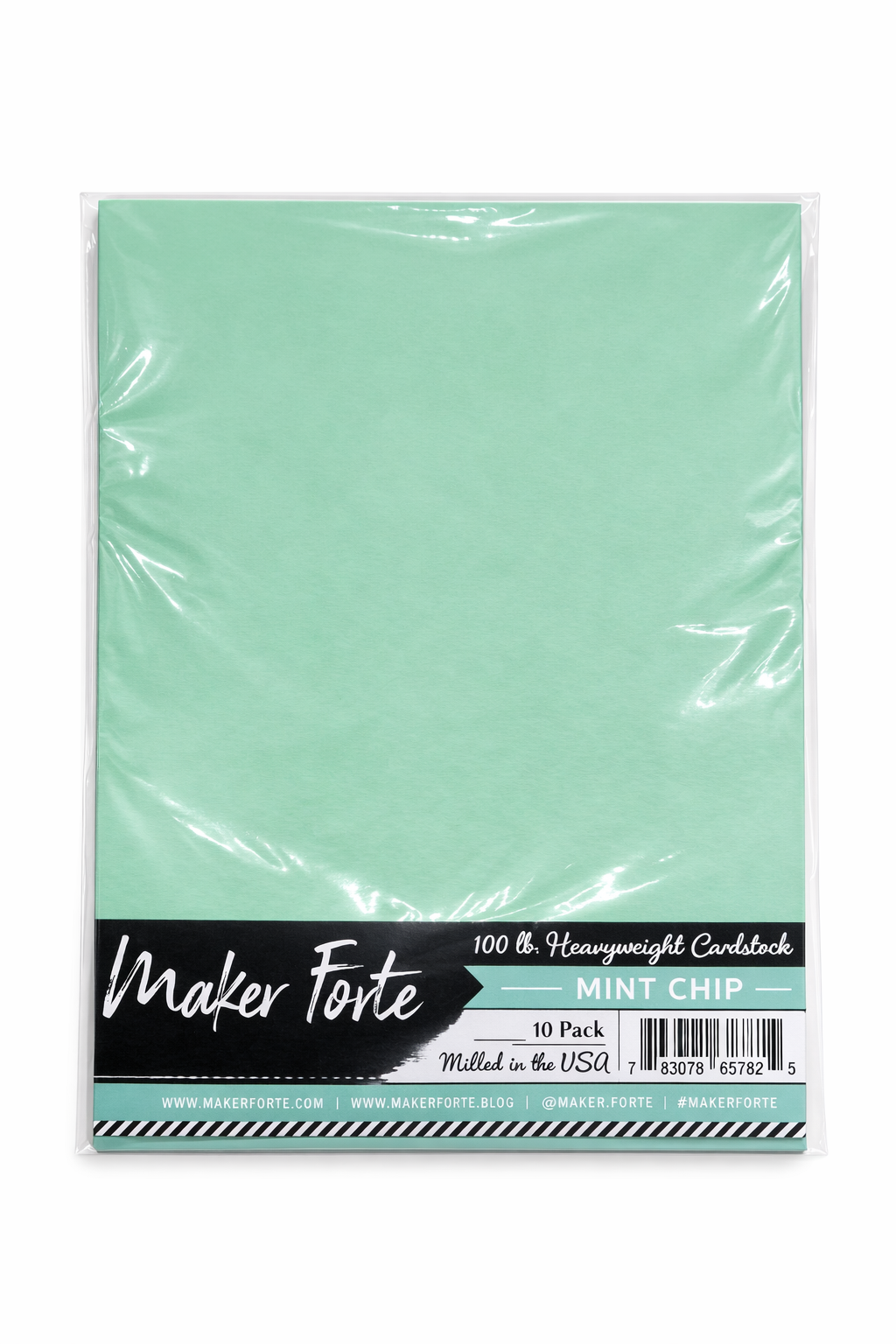 Mint Chip Cardstock – 100 lb Heavyweight – 8.5" x 11" – 10 Pack – Made in USA