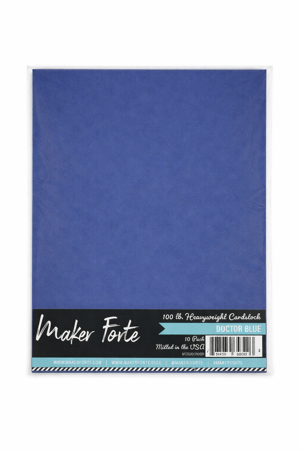 Doctor Blue Cardstock – 100 lb Heavyweight – 8.5" x 11" – 10 Pack – Made in USA