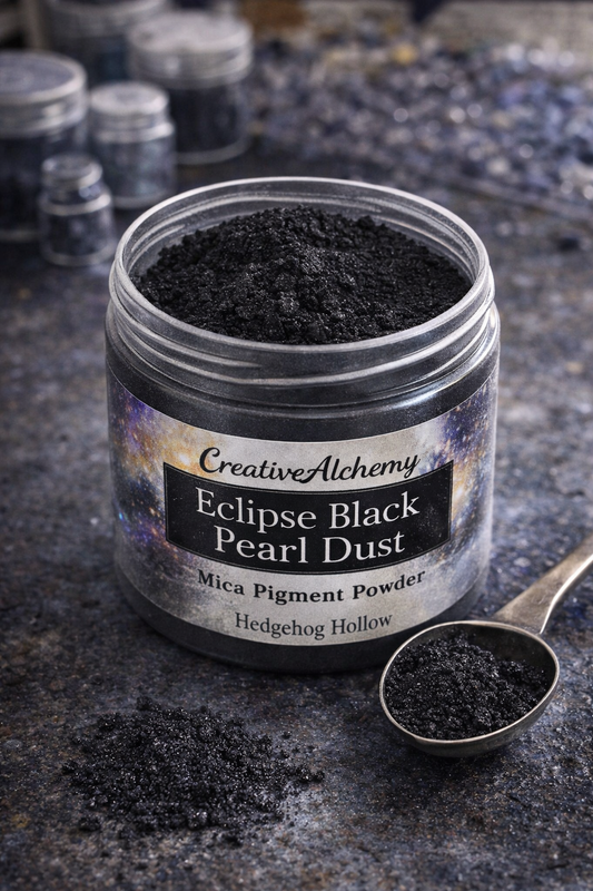 Eclipse Black Pearl Dust – Creative Alchemy Mica Pigment Powder