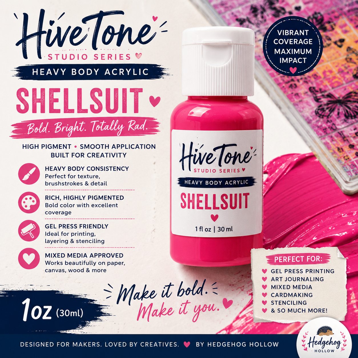 HiveTone Studio Series Heavy Body Acrylic – Shellsuit | 1oz