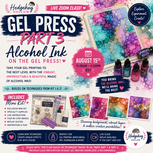 Gel Press Printing Class Part 3: Alcohol Ink Adventures on the Gel Plate