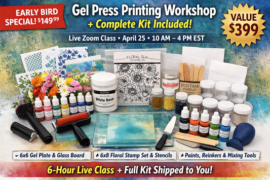 Gel Press Basics: A Beginner’s Guide to Monoprint Backgrounds + Complete Kit |