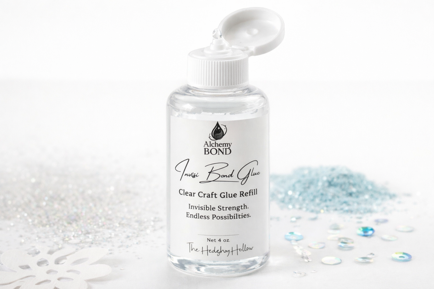 InvisiBond™ Clear Craft Glue Refill – 4 oz Super Strong Precision Adhesive