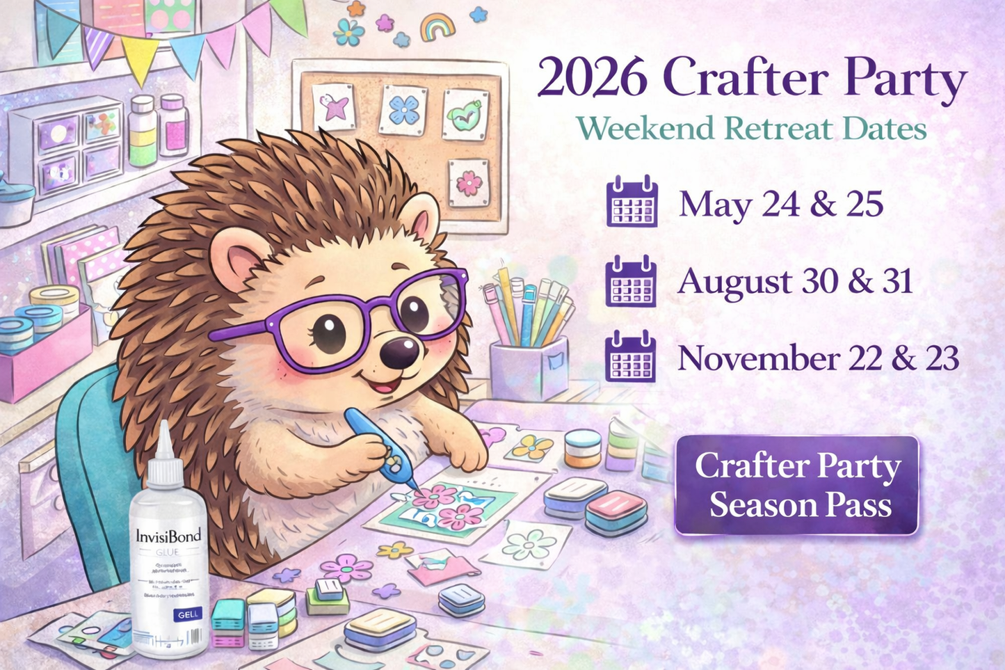 Crafter Party – 2026 Season Pass (All 3 Online Retreat Weekends)