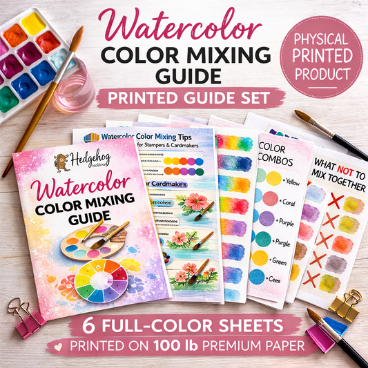 Watercolor Color Mixing Guide for Cardmakers – Printed Full Color Reference Sheet