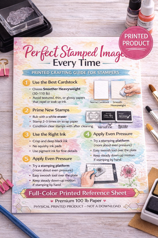 Perfect Stamped Images Every Time – Printed Crafting Guide | Fix Patchy Stamping & Improve Stamp Impressions