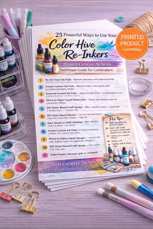 25 Powerful Ways to Use Your Color Hive Re-Inkers – Printed Creative Alchemy Technique Guide for Cardmakers