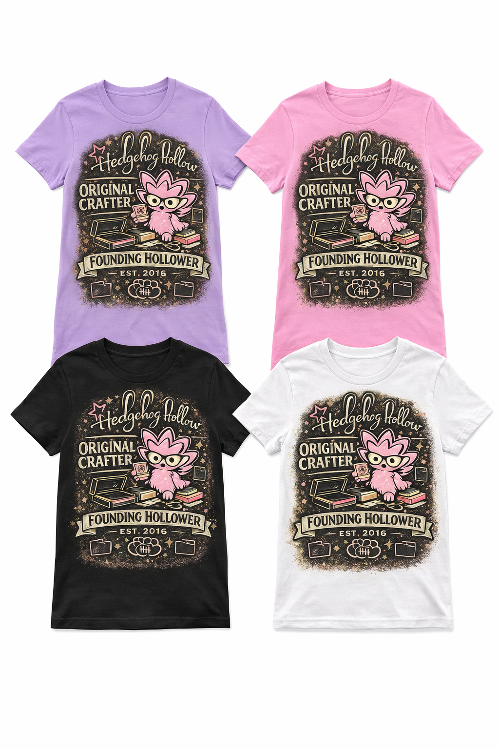 Hedgehog Hollow Founding Hollower T-Shirt – Original Crafter Est. 2016 | Hedgehog Hollow Community Shirt