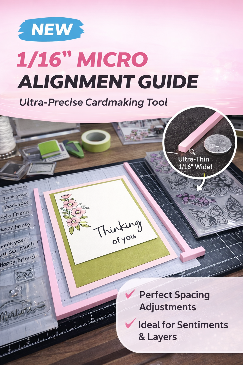 Perfect Placement™ Ultimate Alignment Bundle Inches – Base + 4 Precision Guide Sets (1/16", 1/8", 1/4", 1/2")