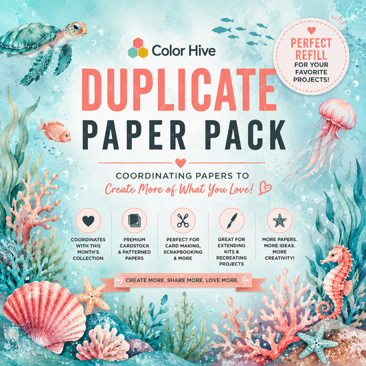 Color Hive Duplicate Paper Pack – Coordinating Cardstock & Patterned Paper Refill for Crafting, Card Making & Scrapbooking