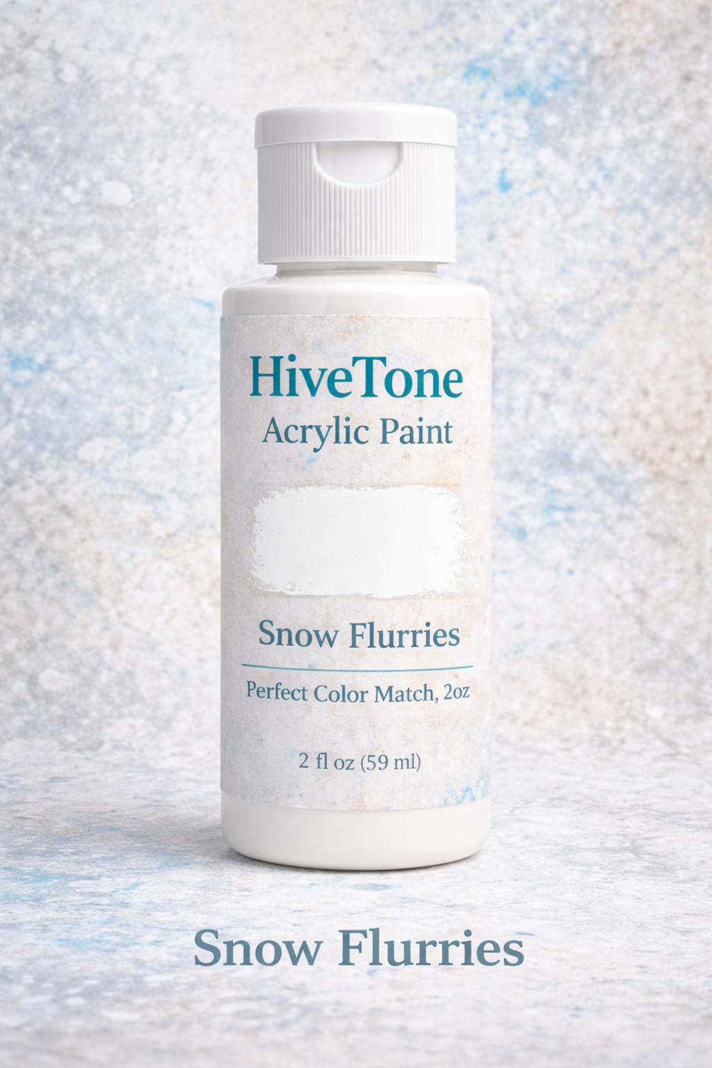 HiveTone Acrylic Paint – Snow Flurries (2oz)