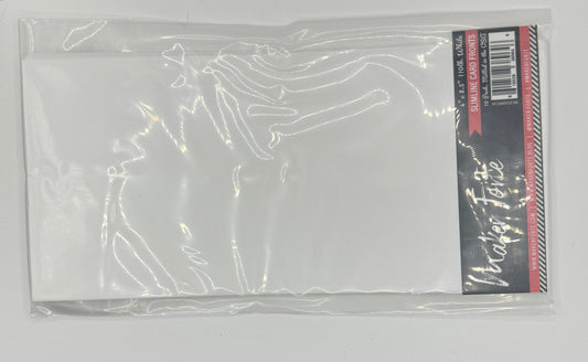 Snow Flurries Ultra White Cardstock Slimline Card Fronts 4x8.5" 110lbs 10pc