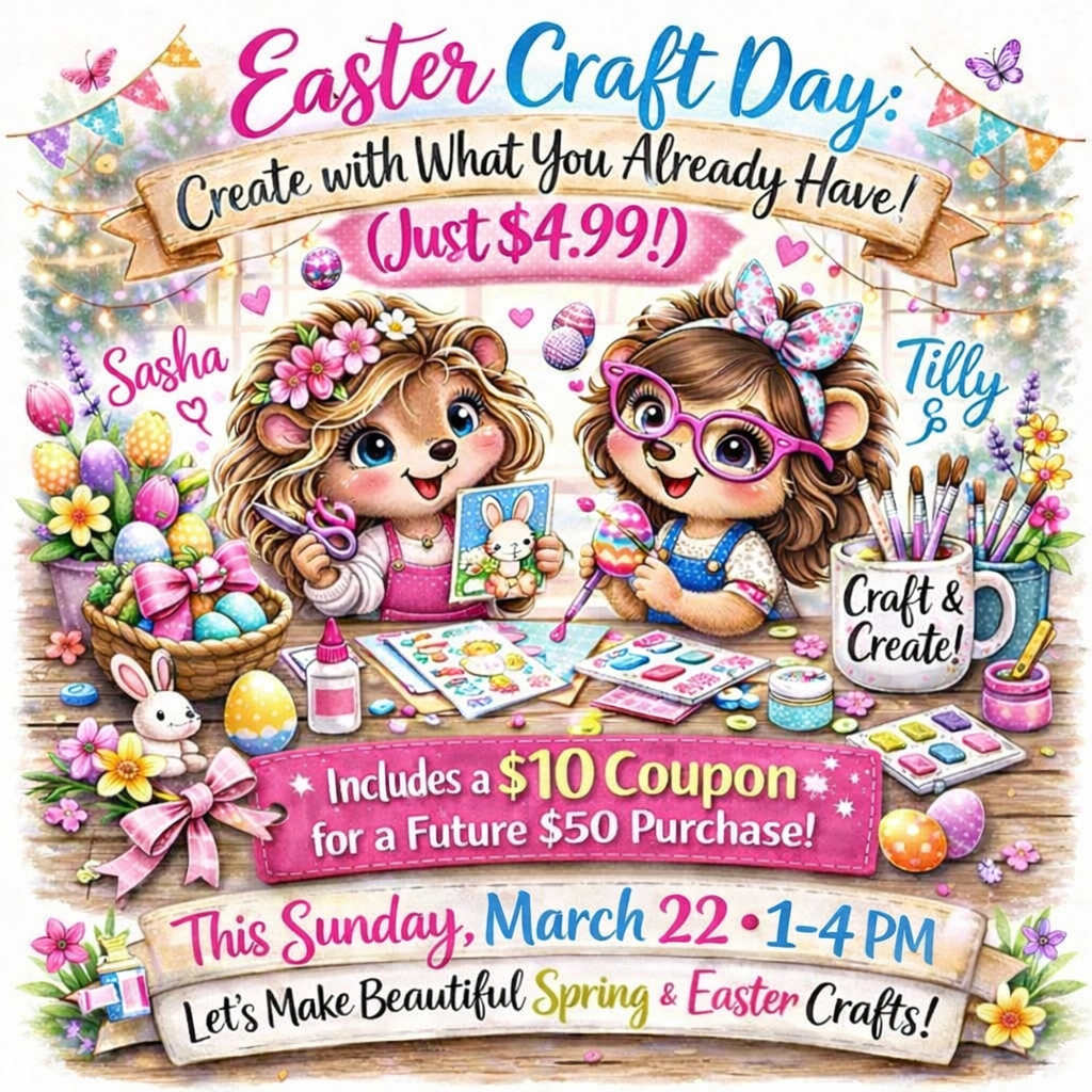 Easter Craft Day: Create with What You Already Have (Just $4.99!) Sunday March 22nd