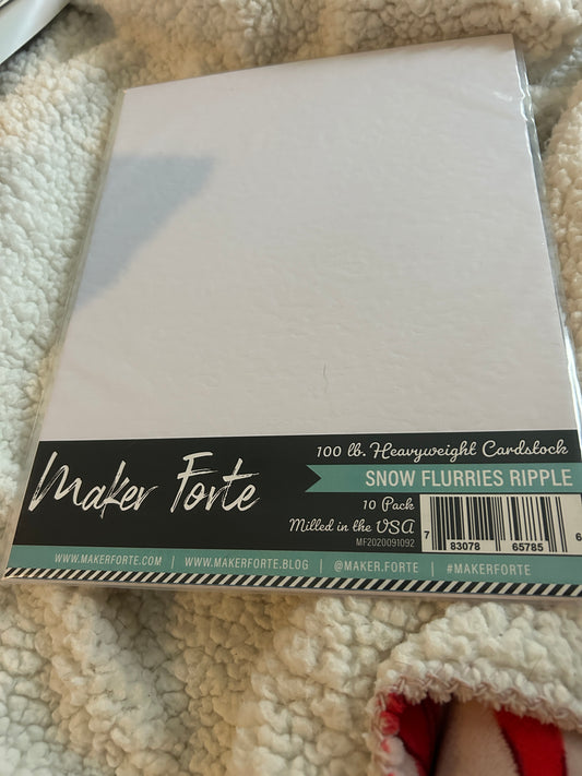 Snow Flurries Ripple Cardstock