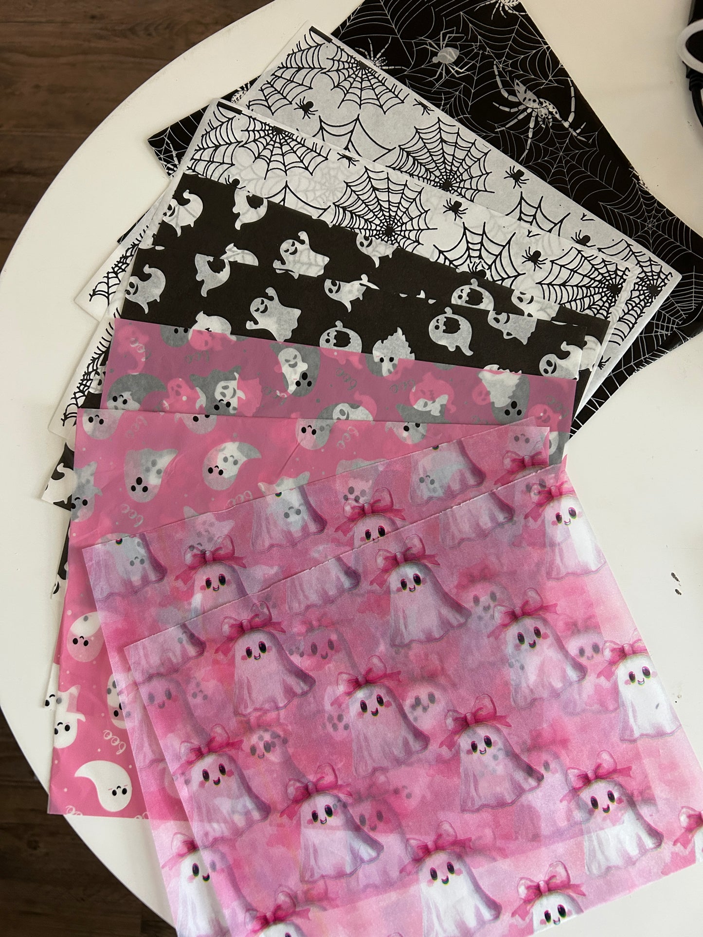 10 Pack - Assorted (2 ea) Printed Halloween Mixed Media Tissue