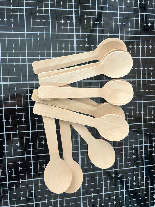 Wooden Crafting Spoons - Anti Static for powders and Flakes (10 pk)