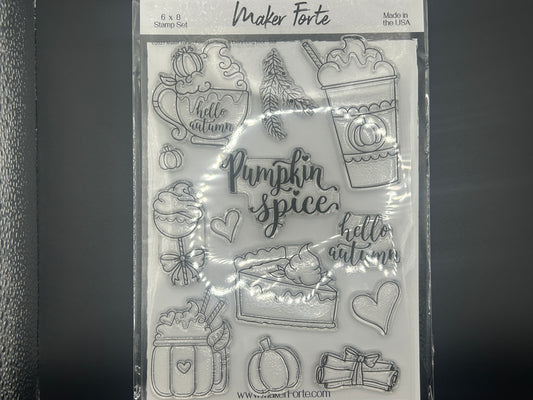 Pumpkin Spice & Everything Nice 6x8 Stamp Set | Maker Forte Vault Limited Release