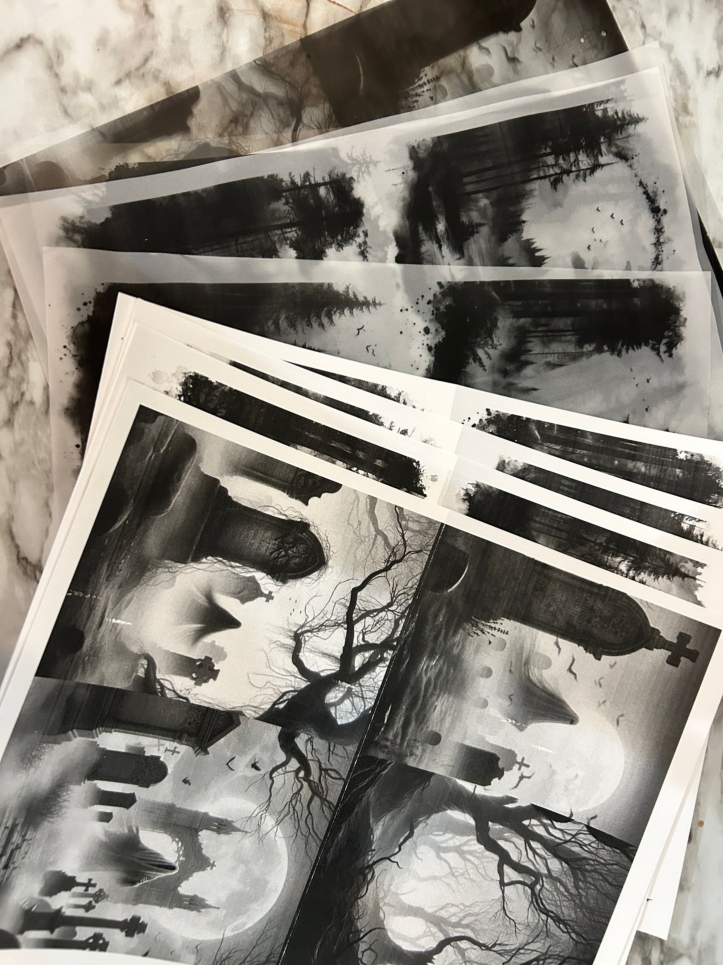 Gothic Printed A2 Panels – Haunted Halloween Edition