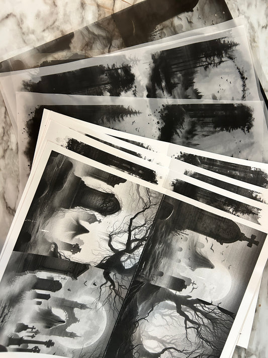 Gothic Printed A2 Panels – Haunted Halloween Edition