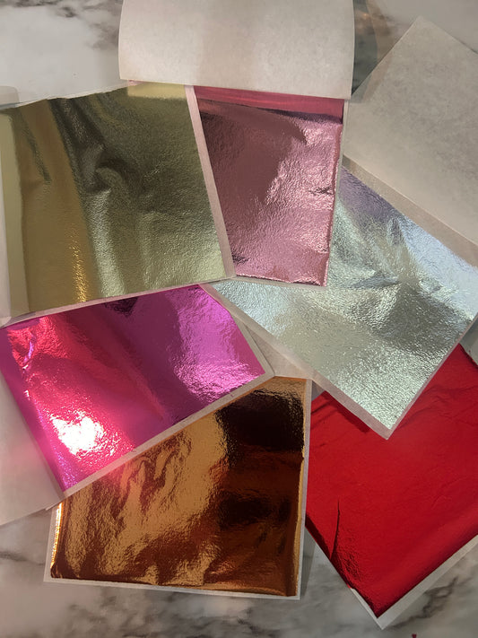 Holiday Shine – Foil Leaf Sheets (30 Sheets, 6 Colors)
