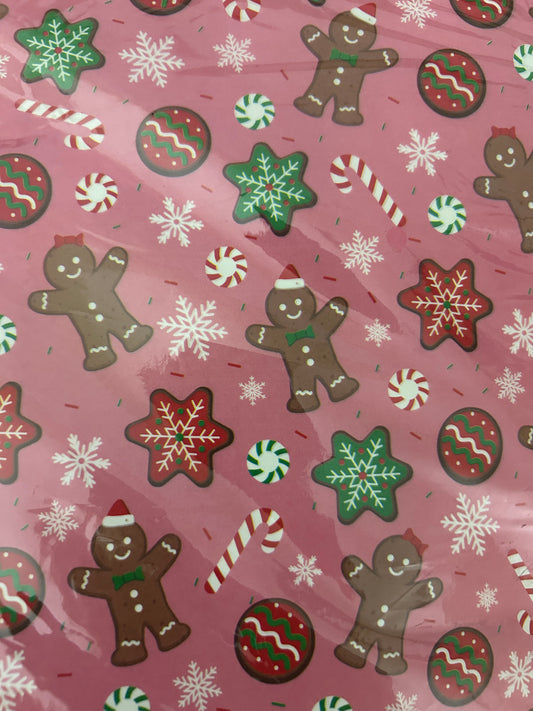 Gingerbread Dreams Collage Tissue Paper – 10 Pack