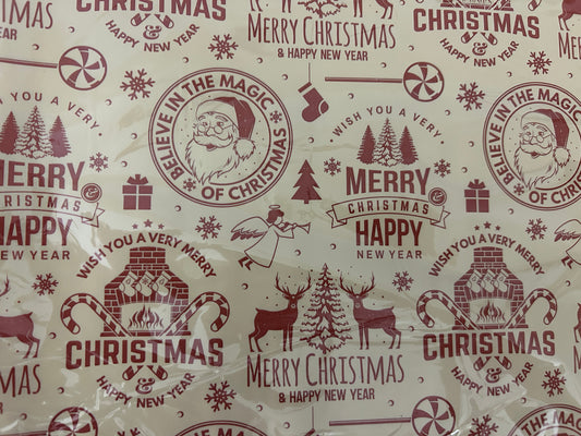 We Wish You a Merry Christmas Collage Tissue – 10 Pack (9.8" Square)